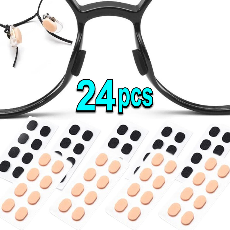 لينة المضادة للانزلاق نظارات منصات ، إيفا رغوة لاصقة منصات ، امتصاص العرق الإسفنج ، ملصقات النظارات ، اكسسوارات النظارات ، 24 قطعة