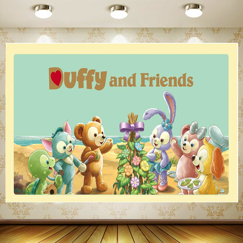 ديكور خلفية عائلية من StellaLou و Duffy ، خلفية مخصصة للعبة ، لافتة استحمام ، ديكور غرفة أطفال ، لوازم حفلات أعياد الميلاد