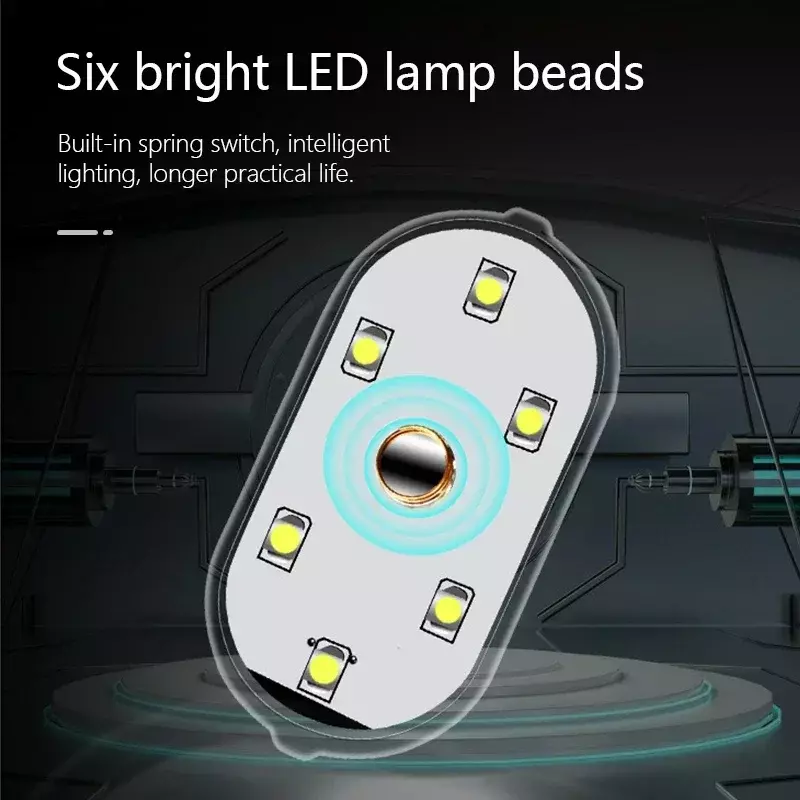 مصباح داخلي LED لاسلكي يعمل باللمس ، USB قابل لإعادة الشحن ، ضوء باب السيارة المغناطيسي ، قراءة السقف ، بيع بالجملة ، 5 فولت