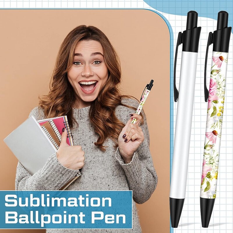 أقلام حبر جاف التسامي فارغة مع يتقلص التفاف ، لوازم القرطاسية المدرسية ، سهلة التركيب ، 12 مجموعات