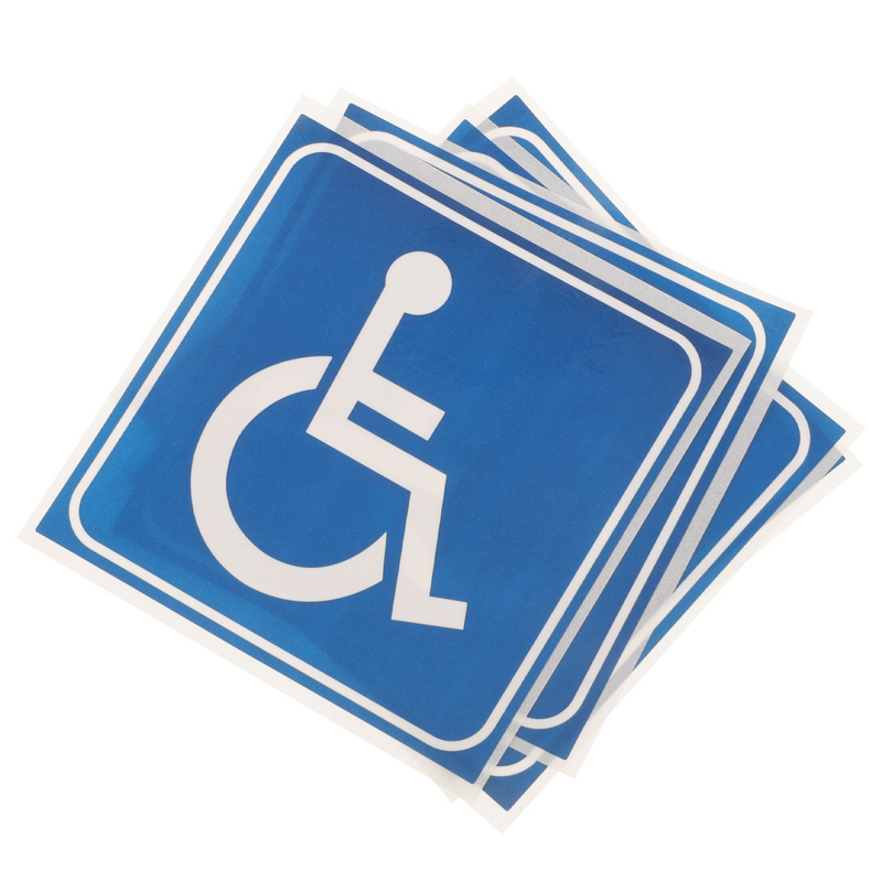 ملصقات رمز كرسي متحرك للمعاقين ، علامة ذوي الاحتياجات الخاصة ، وقوف السيارات ، علامة المرحاض ، صائق ، المرحاض
