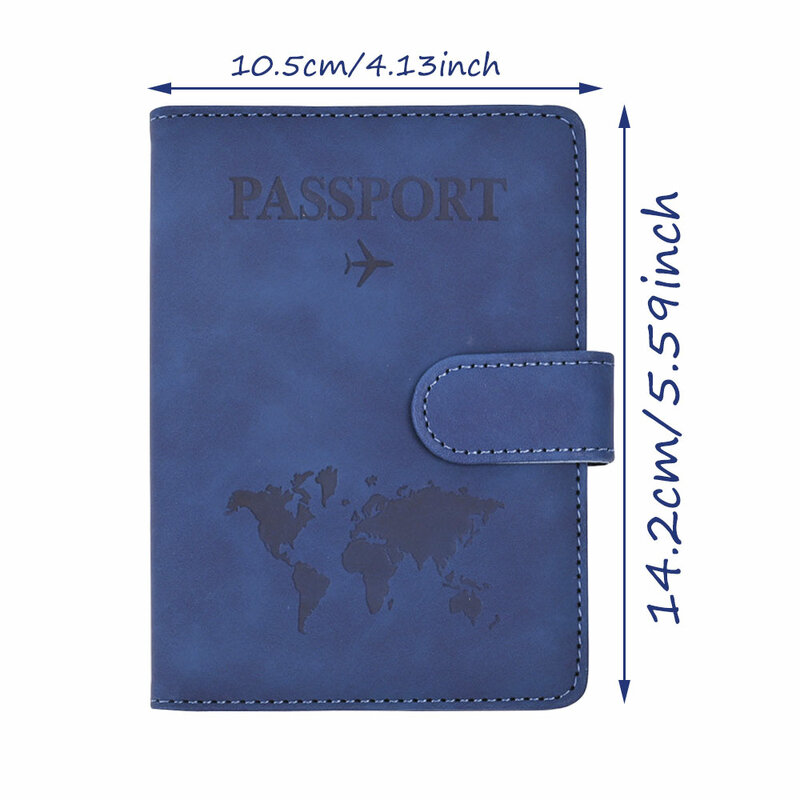 تخصيص جواز سفر و حامل بطاقة كومبو جلدية وثيقة السفر غطاء جواز سفر حامل المحفظة المنظم المغناطيسي إغلاق نمط