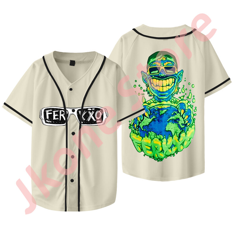 قميص بيسبول من Ferxxo بجولة عالمية للرجال والنساء ، قميص Feid FerxxoCalipsis ، قمصان عصرية غير رسمية