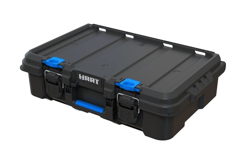 صندوق أدوات مع منظم وفواصل زرقاء صغيرة ، نظام تخزين وحدات هارت ، يناسب صندوق الأدوات