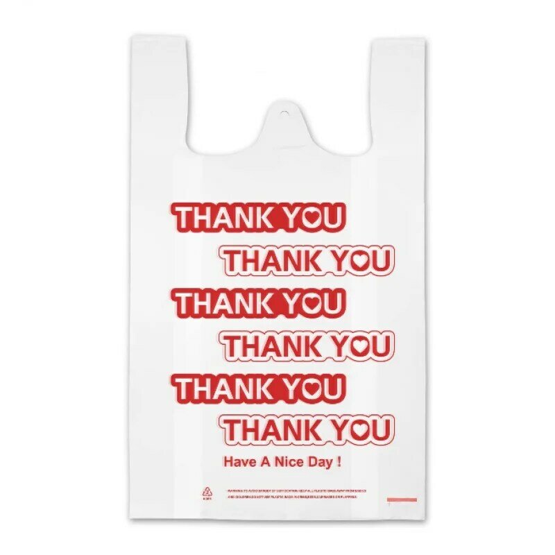 شكرا لك أكياس بلاستيكية ، مناسبة للأعمال التجارية الصغيرة متجر بقالة التجزئة ، منتج مخصص