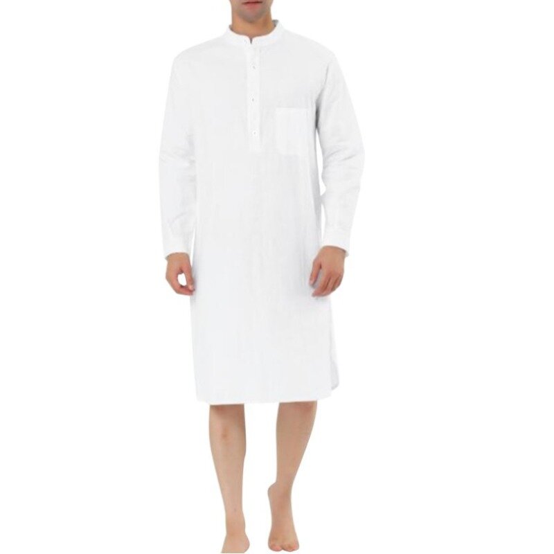 قمصان طويلة عصرية إسلامية جيب رداء كورتا للرجال قميص عربي رجالي إسلامي دبي ملابس رجالية قفطان للرجال