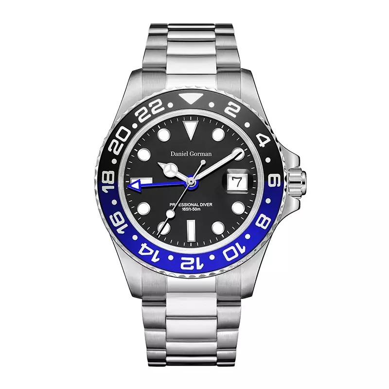 ساعة يد ميكانيكية مقاومة للماء للرجال ، ساعة مضيئة ، علامة تجارية فاخرة ، ساعة رياضية ، منتجات أصلية ، GMT ، AAA ، 41 ، 5Bar