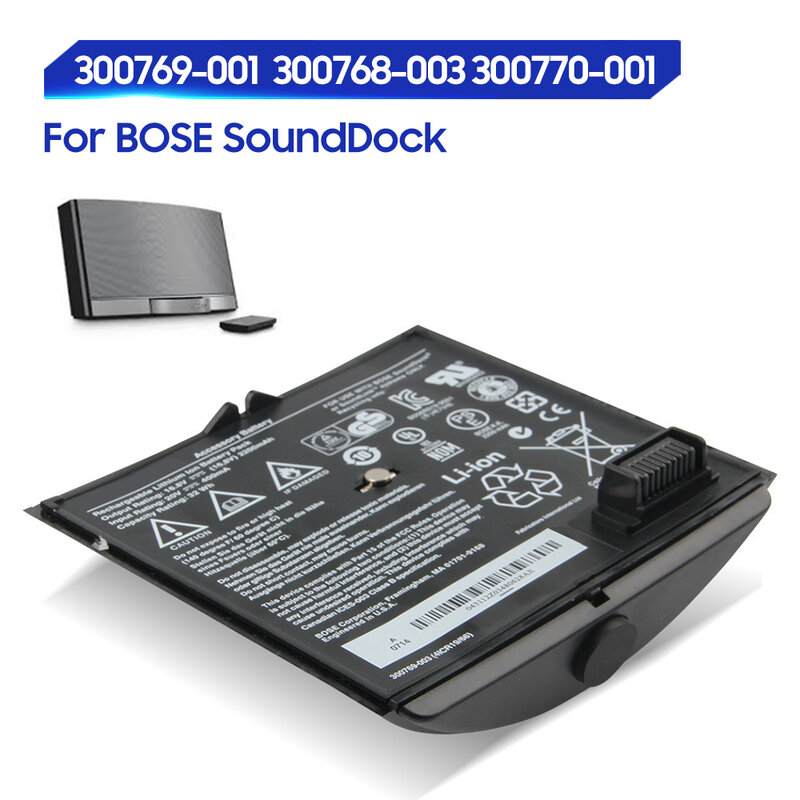 بطارية بديلة أصلية لـ BOSE SoundDock SounDock SoundLink Air 300769-001 300768-003 300770-001 قابلة لإعادة الشحن 2200mAh