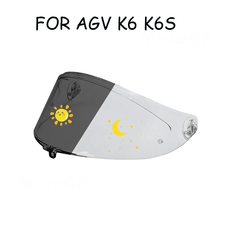 عدسات حاجب الدرع الفوتوكرومية لـ AGV K6 و K6S ، واقي وجه كامل ، أجزاء خوذة السباق