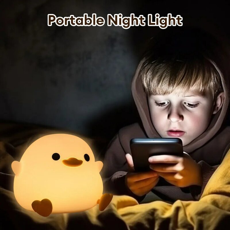 مصباح ليلي LED من السيليكون للأطفال ، Pat ، مستشعر اللمس ، تغيير اللون ، مصباح الطاولة ، حماية العين ، غرفة النوم ، الضوء ، الهدايا