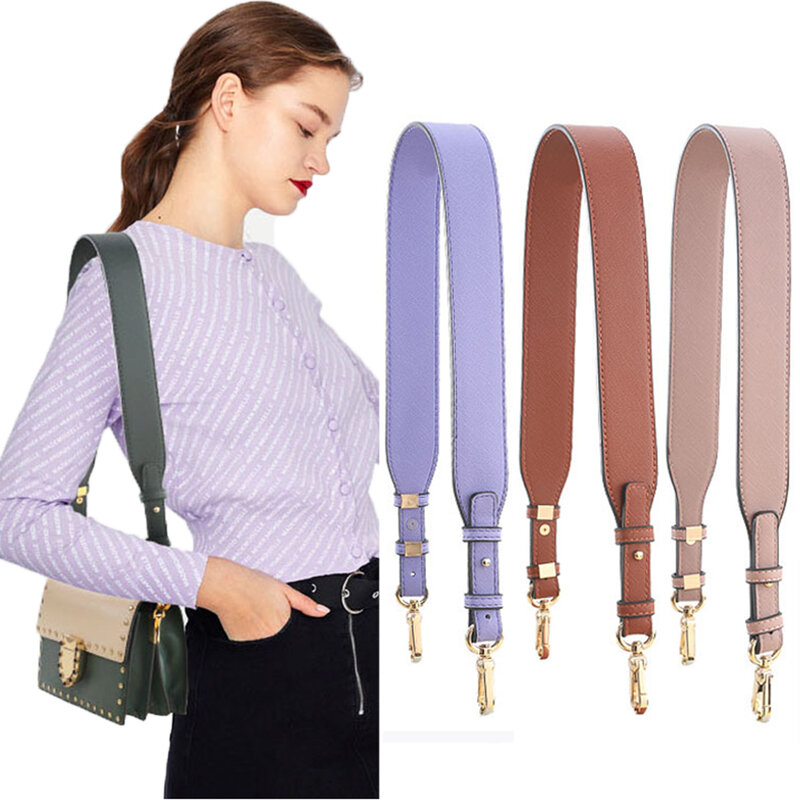 حزام حقيبة بديل من الجلد الصناعي قابل للفصل للنساء ، كروس بودي ، حقيبة يد ، أجزاء حقيبة كتف ، واسعة ، 14 لونًا