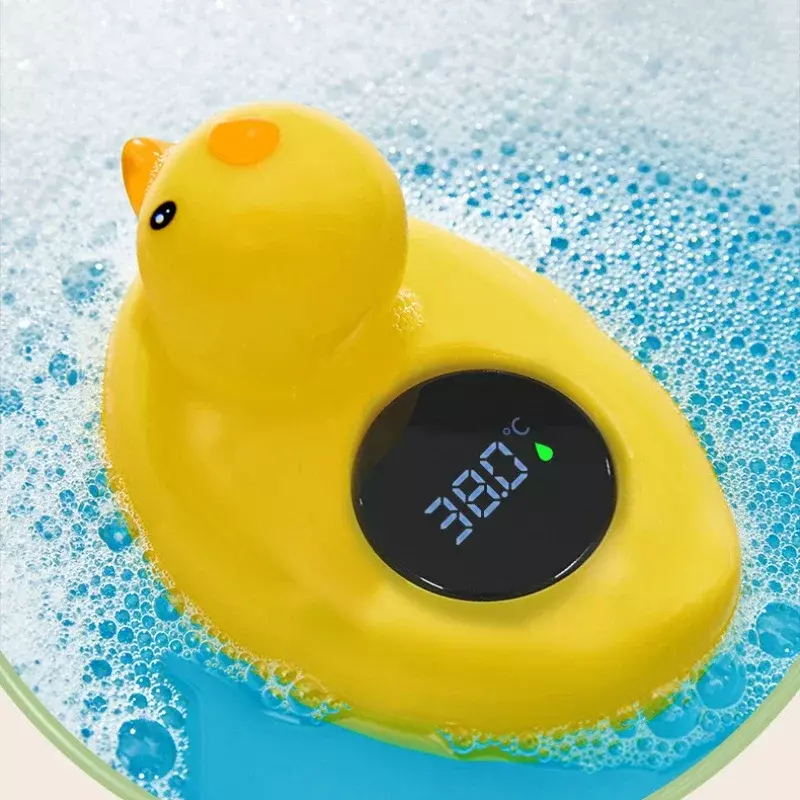 مقياس حرارة عائم مقاوم للماء للبط الأصفر الصغير ، مقياس حرارة ماء استحمام الطفل ، مستشعر درجة الحرارة الآمن