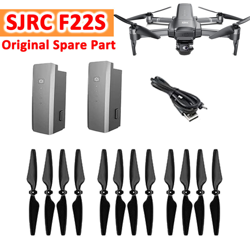 SJRC F22S /F22 4K برو لتحديد المواقع بدون طيار الأصلي قطع الغيار المروحة شفرة بطارية USB شاحن محرك الذراع مع فرش السيارات الملحقات