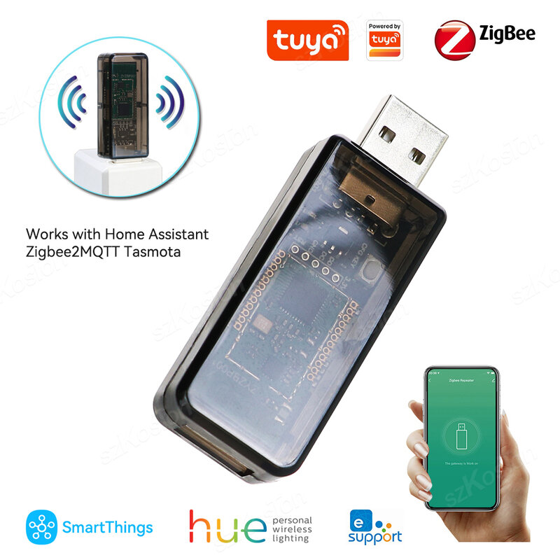 تويا زيجبي 3.0 مكبر إشارة مكرر USB موسع لتوسيع نقل مستقر زيجبي2mqtt Tasmota وحدة المنزل الذكي