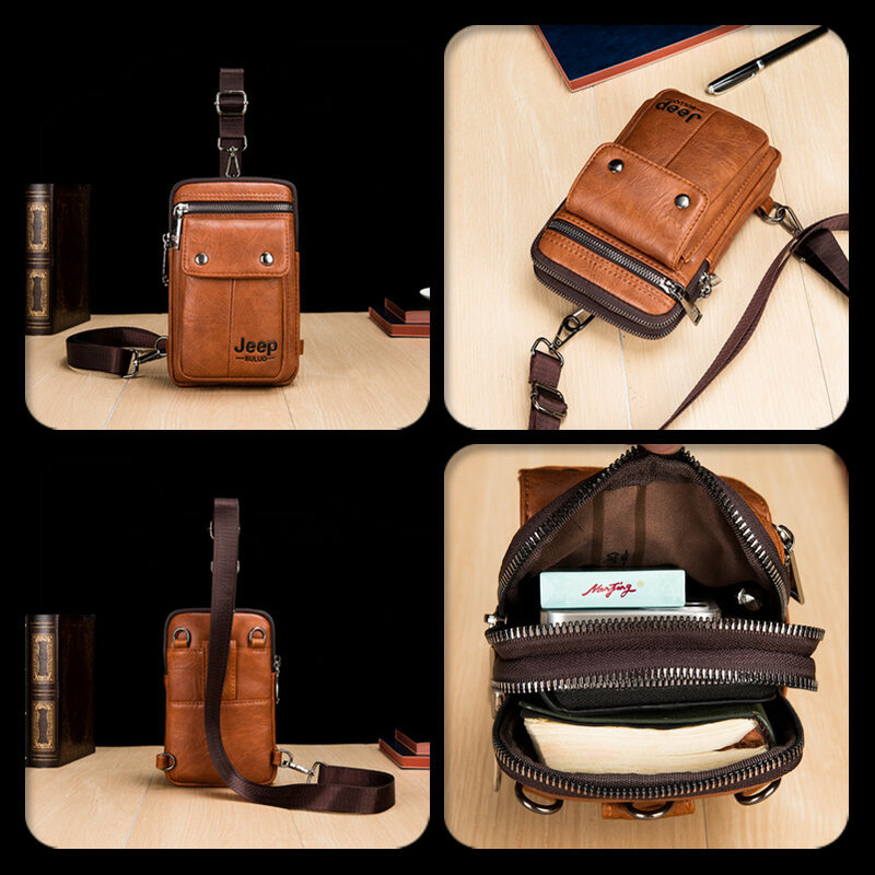 جيب BULUO-حقيبة كروس صغيرة متعددة الوظائف الرافعة للرجال ، حقيبة الكتف ، الساقين ، الخصر ، صغيرة ، عادية ، باردة ، العلامة التجارية ، موضة جديدة