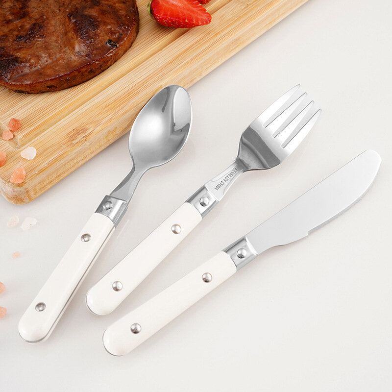 المحمولة Blockware للأطفال الكرتون الغربية مجموعة أدوات المائدة سكين شوكة ملعقة الفولاذ المقاوم للصدأ عشاء أدوات المائدة الاطفال أدوات المائدة