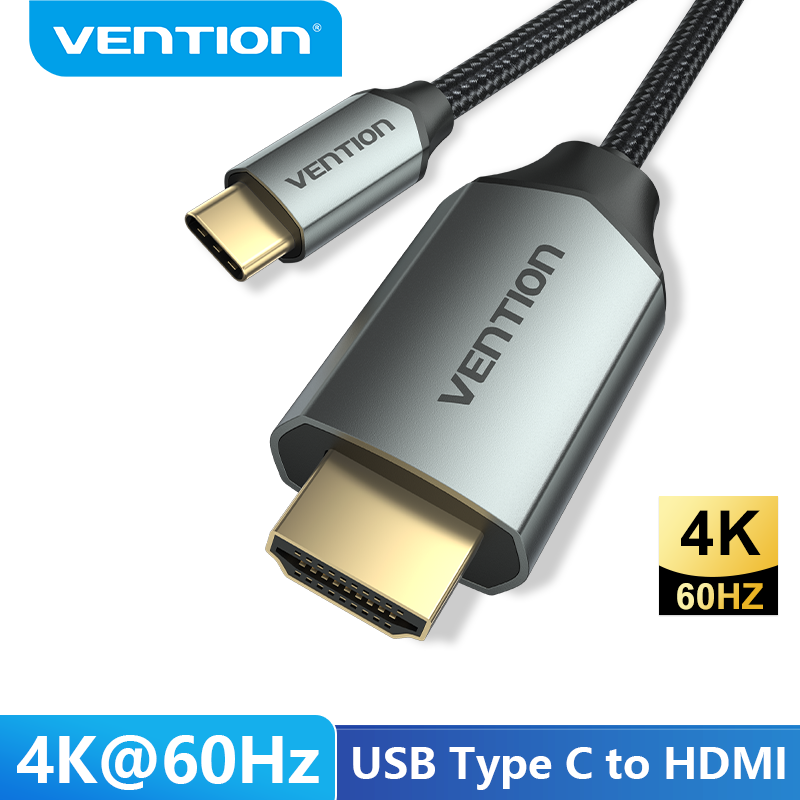 Vention USB C إلى HDMI كابل 4K نوع C HDMI Thunderbolt3 محول لهواوي ماتي 40 ماك بوك USB-C HDMI محول USB نوع c إلى HDMI