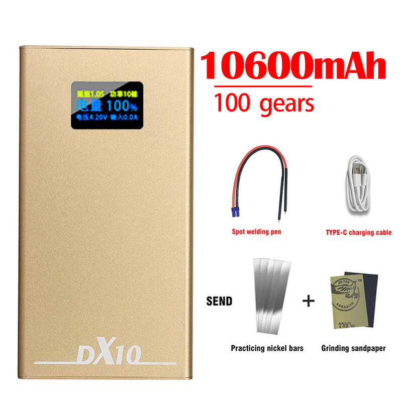 DX10 المحمولة بقعة لحام OLED قابل للتعديل بطارية بقعة آلة لحام أدوات 0.12/0.15 مللي متر النيكل ل 18650 8awg بقعة أقلام