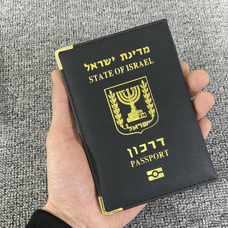 بولي Leather جلد إسرائيل غطاء جواز سفر الإسرائيليين النساء الرجال حامل جواز السفر حامل بطاقة الائتمان حامي