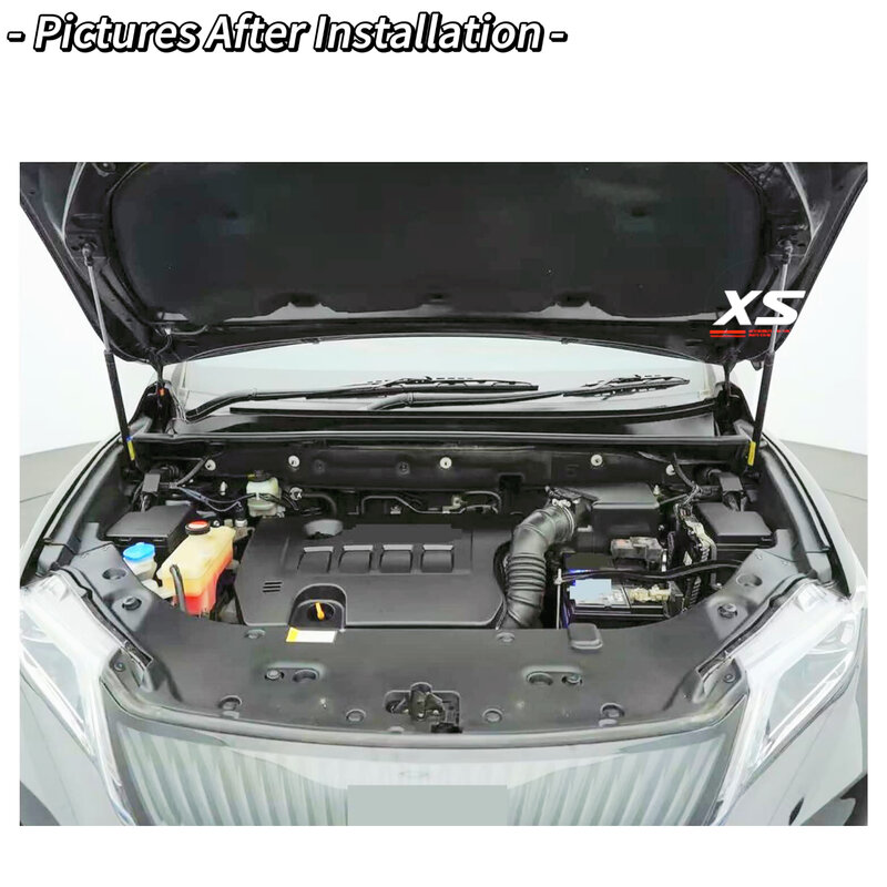 لتويوتا هارير (XU60) 2013-2020 SUV الجبهة هود بونيه الدعامات الغاز رفع يدعم صدمة الينابيع المخمدات قضيب الأسلحة ألياف الكربون