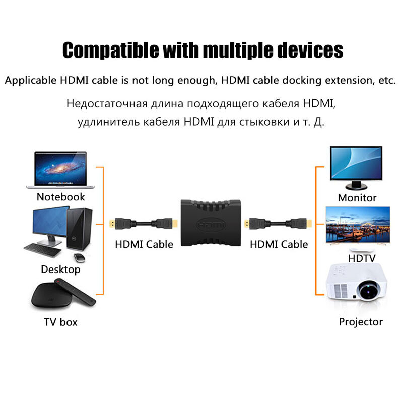 1 قطعة 4K HDMI موسع أنثى لتحويل محول لشاشة عرض الكمبيوتر المحمول PS4/3 TV كابل تمديد