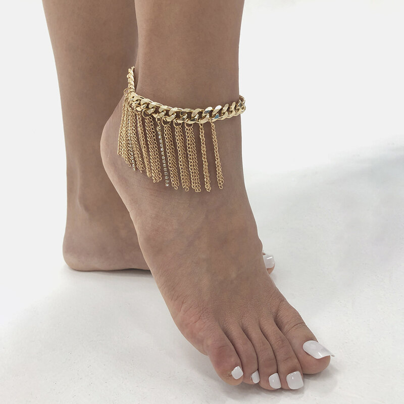 بسيطة الإناث الخلخال القدم مجوهرات الساق سلسلة جديد على أساور للنساء مثير اكسسوارات الذهب الفضة الساحرة الشاطئ الخلخال