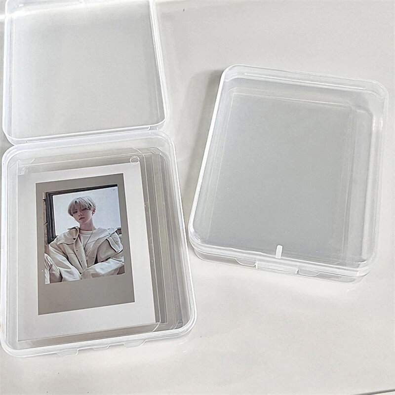 INS صندوق تخزين من البلاستيك الشفاف ، Kpop فوتوكارد ، منظم مجموعة بطاقات الصور ، القرطاسية المدرسية