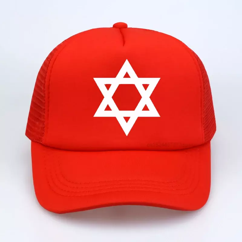 قبعة بيسبول للرجال بنجمة سداسية ، شارة فلاش محب ، قبعة أبي ، قبعات رموز الأزياء الدينية