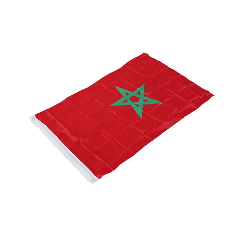 راية بوليستر مغربي، 90 × 150 سم علم المغرب حديقة بوليستر مغربي F