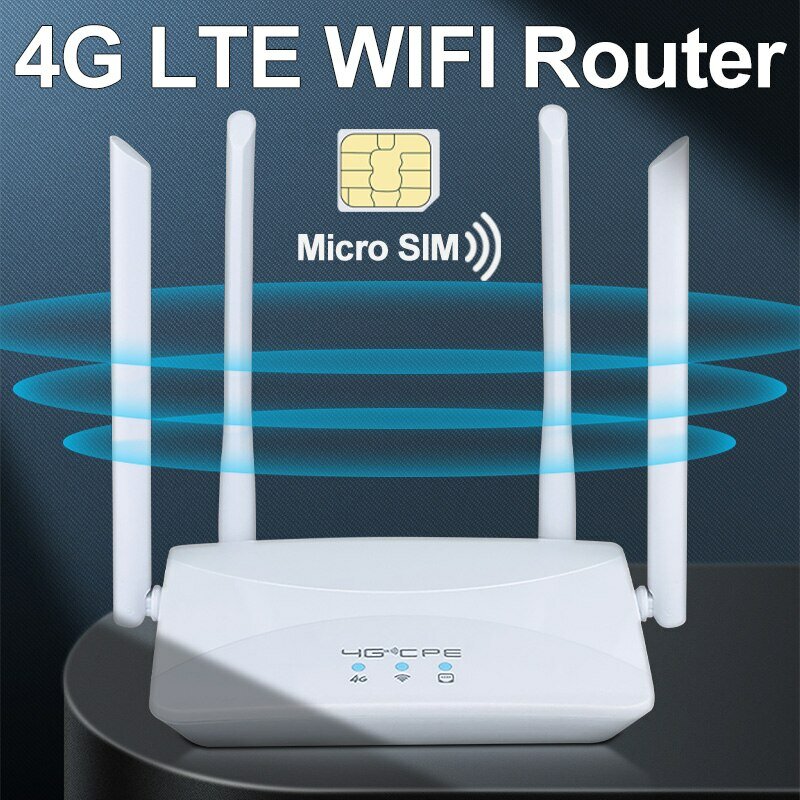 4G LTE SIM-SIM Mbps 4 هوائي خارجي معزز إشارة الطاقة نقطة ساخنة أكثر سلاسة اتصال سلكي بطاقة ذكية