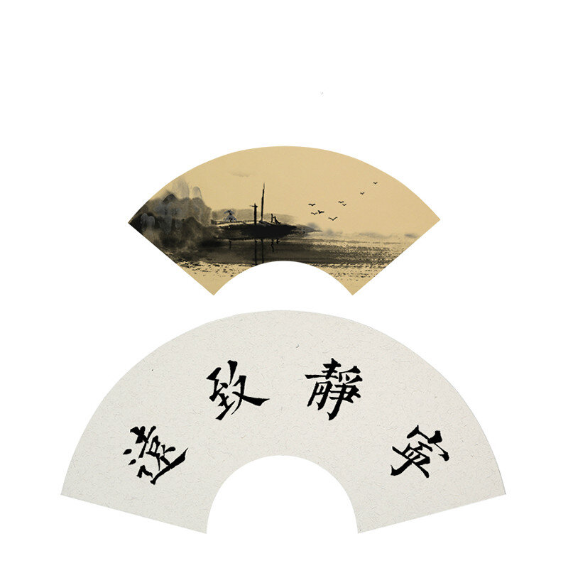 رسم الخط ورقة Papel Arroz خمر الباستيل الأرز ورقة مروحة على شكل الخام الناضجة شوان ورقة عدسة بطاقة اللوحة القنب ورقة