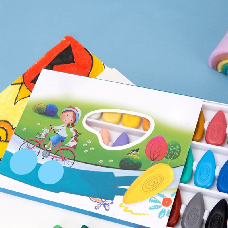 مجموعة أقلام تلوين قابلة للغسل وغير سامة للأطفال الصغار لتعليم الرسم للأطفال
