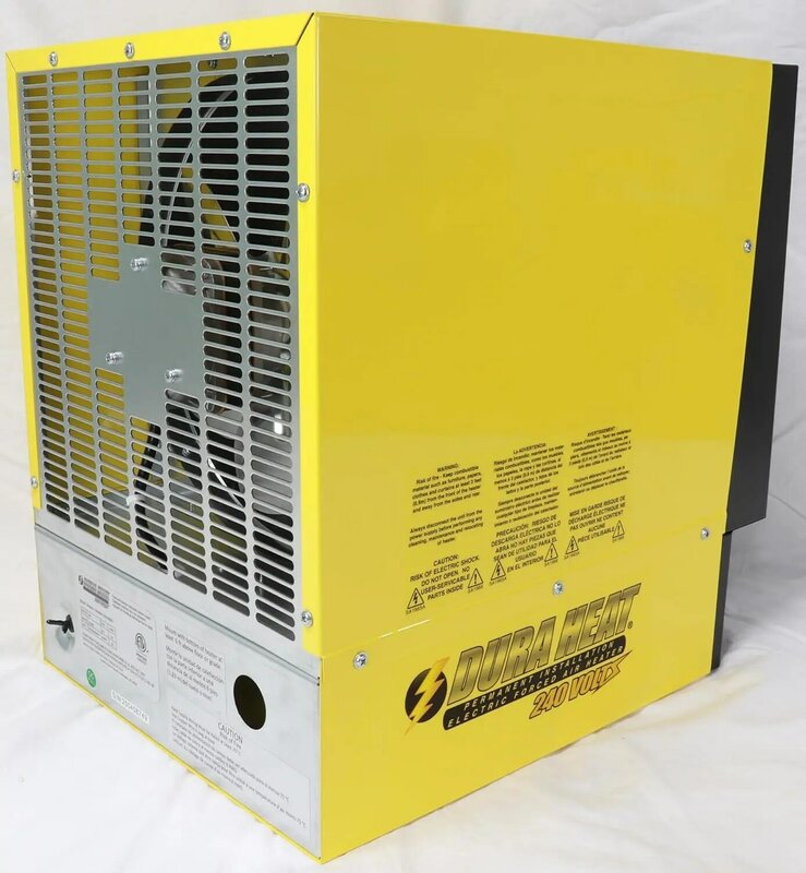 سخان الهواء القسري للحرارة من دورا مع جهاز تحكم عن بعد ، كهربائي ، كبير ، أسود 9615 ، أصفر ، بوحدة حرارية بريطانية