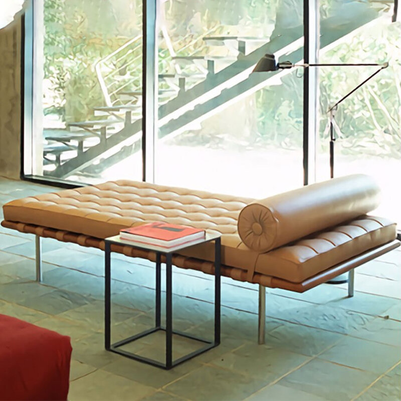 برشلونة الأريكة غرفة المعيشة بسيطة كرسي الترفيه الأريكة الحديثة الجلود كرسي