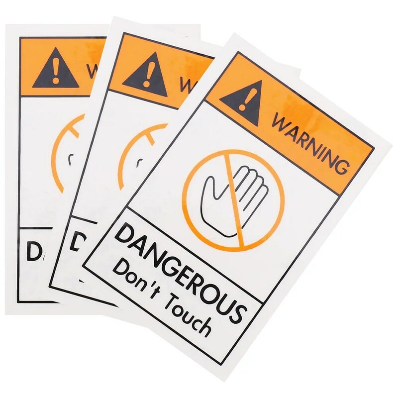 علامات تحذير السلامة ، لا تلمس ملصق اليد ، ملصقات جهاز صائق ، لا تلمس