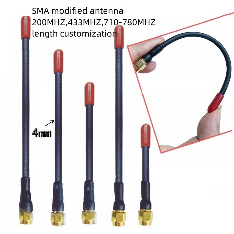 200/433/540/650/750/600 MHZ هوائي مخصص SMA ذكر طول الهوائي يمكن تخصيصها
