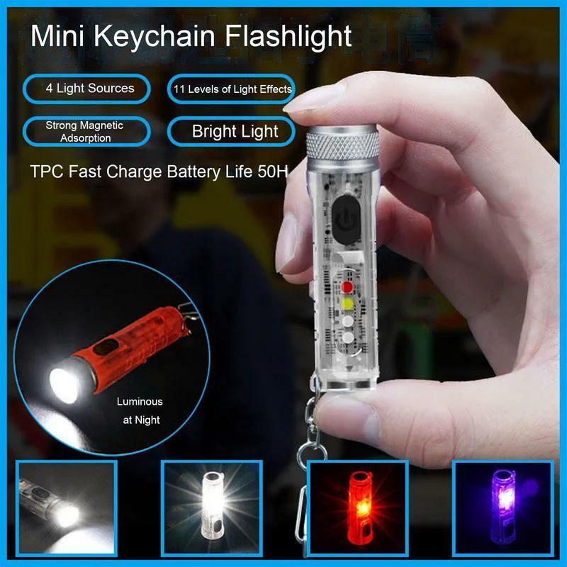 مصباح يدوي صغير LED ، شمعة عالية ، مصباح يدوي جيب ، طويلة الأمد ، مشرق ، مقاوم للماء ، USB ، IP65 ، مدى الحياة