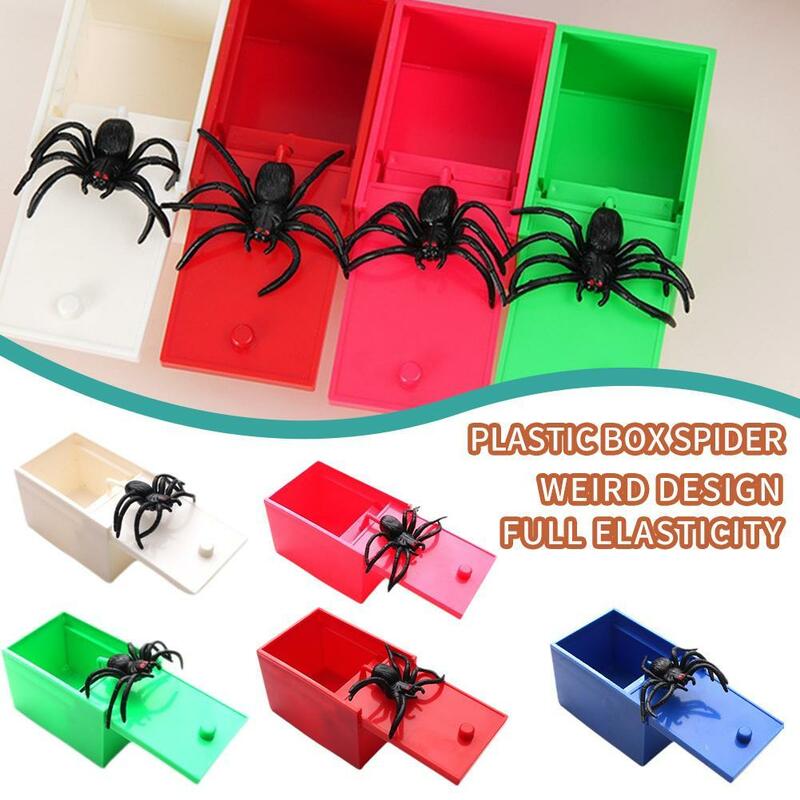 صندوق ألوان العنكبوت المطاطي للأطفال ، لعبة الإبهام الصعبة ، العنكبوت الإبداعي ، عيد الهالويين ، المنزل ، المكتب المرح ، هدية مخيفة
