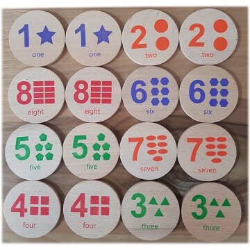 ذاكرة ذكية لعبة أرقام كلاسيكية مطابقة لعبة ذاكرة خشبية للأعمار 3 وما فوق