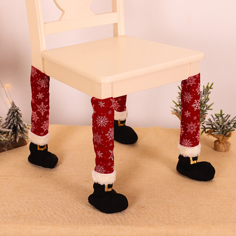 الجدة عيد الميلاد كرسي الساق يغطي حافظات الأرضية ديكور المنزل أغطية الأثاث الجوارب للحزب غرفة المعيشة عيد الميلاد السنة الجديدة