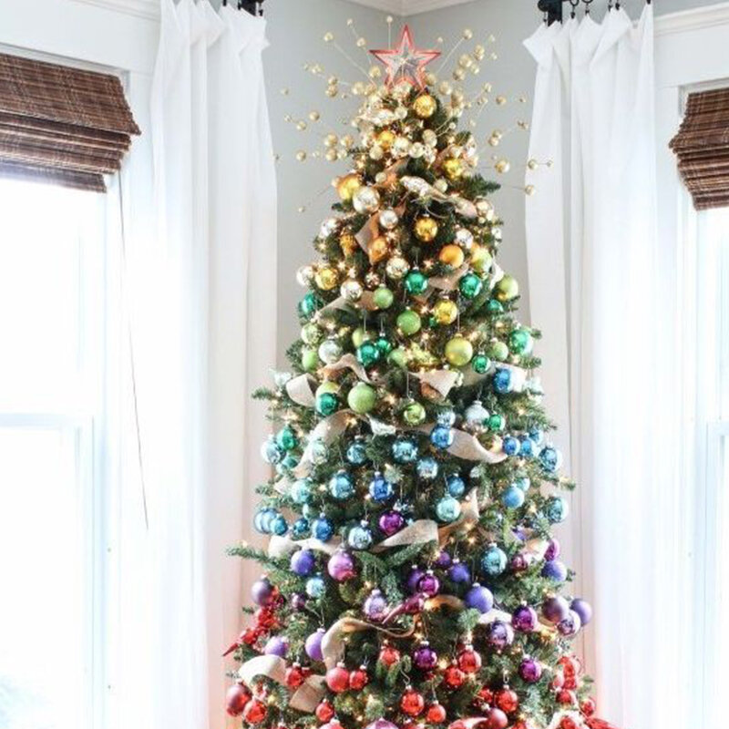 جديد 24 قطعة شجرة عيد الميلاد اللعب زينة الكرة الحلي عيد الميلاد حفلة معلقة كرة زينة زينة للمنزل السنة الجديدة
