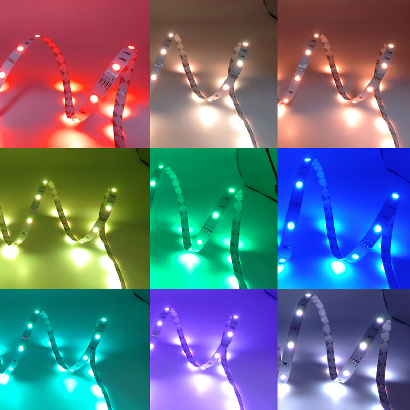 شريط إضاءة LED لتزيين غرف النوم ، إضاءة خلفية للتلفزيون ، لون RGB ، USB ، بلوتوث ، من 5 م ، 10 م ، 15 م ، 20 م