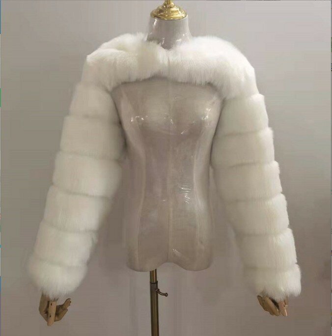الثعلب الفراء المرأة قسم قصير 2022 جديد الشتاء النسخة الكورية هو رقيقة تقليد المنك أفخم معطف فرو منك معطف الفرو