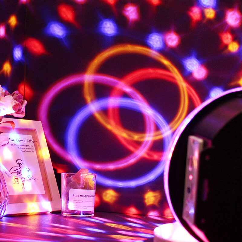 كرات إضاءة حفلات LED أضواء للمسرح الصوت المنشط الدورية ديسكو DJ المحيطة ضوء لعيد الميلاد الزفاف مصابيح حفلات الصوت