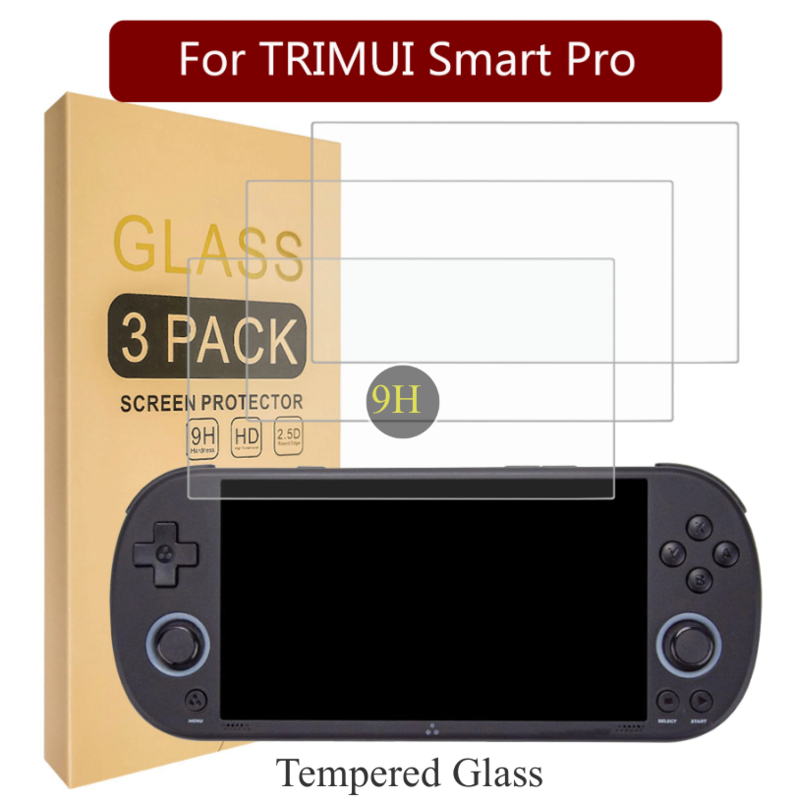 Trimui-ذكي برو واقي شاشة من الزجاج المقسى ، وحدة تحكم لعبة TSP ، 9H عالية الوضوح ، ملحقات الأفلام