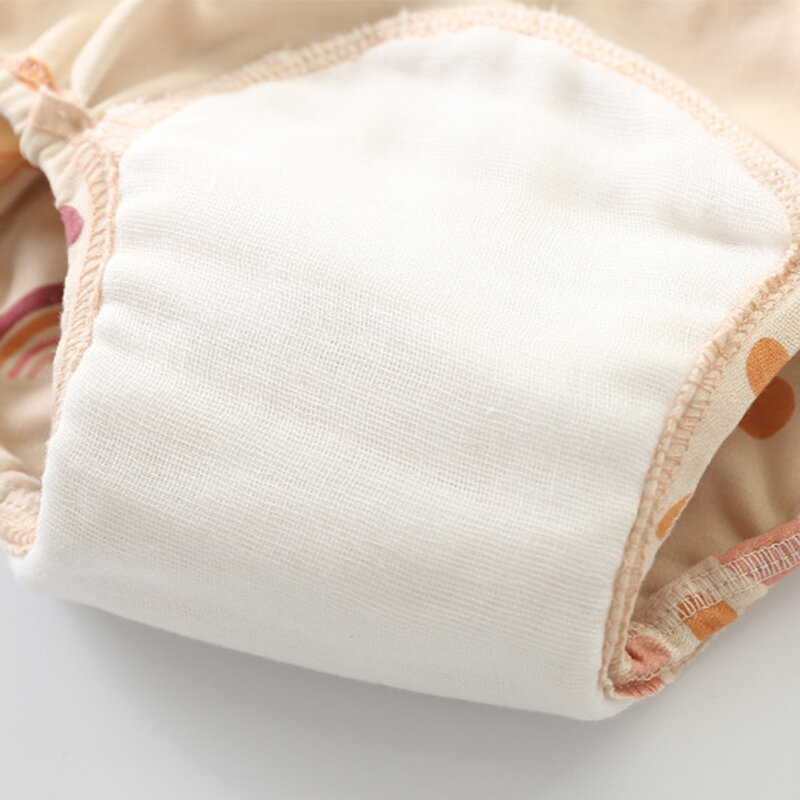 ملابس داخلية مطبوعة ظريفة للأطفال الرضع سراويل قابلة للغسل ملابس داخلية للأطفال البنات والأولاد حفاضات من القماش حفاضات قابلة لإعادة الاستخدام سراويل تحتية للرضع قابلة للتنفس