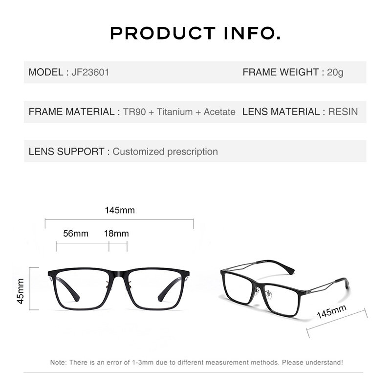 CAPONI نظارات كابوني أنيقة جديدة إطار الرجال TR90 التيتانيوم خلات النظارات UV400 حماية العلامة التجارية الأصلية مصمم نظارات J23601