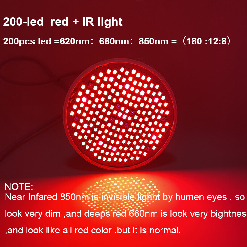 لمبة إضاءة عميقة مضادة للشيخوخة لمصباح نمو النباتات ، الأشعة تحت الحمراء ، الأشعة تحت الحمراء ، فوتوثيراب لآلام الجلد في الجسم ، الأحمر ، c1 ، 620nm ، 660nm ، 850nm ، 2023