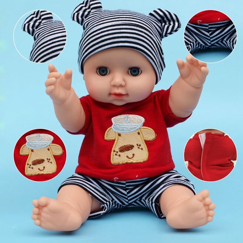 مجموعة مكونة من 3 قطع من ملابس الأطفال حديثي الولادة مقاس 11 بوصة من إكسسوارات ملابس الدب X90C