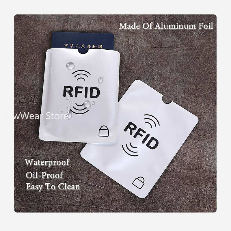 غلاف بطاقة مضاد للمسح ، NFC ، واقي بطاقة RFID ، مضاد للمغناطيسية ، ورق ألومنيوم ، حامل بطاقة بنكية محمول ، 1 1000
